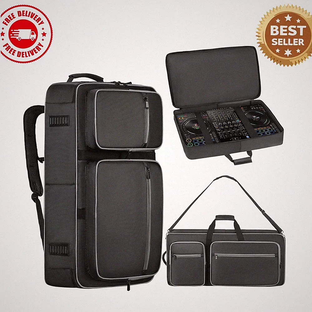 DJ Controller Case Backpack Padded Gig Bag Fits DDJ FLX4 400 REV1 Mixtrack FX