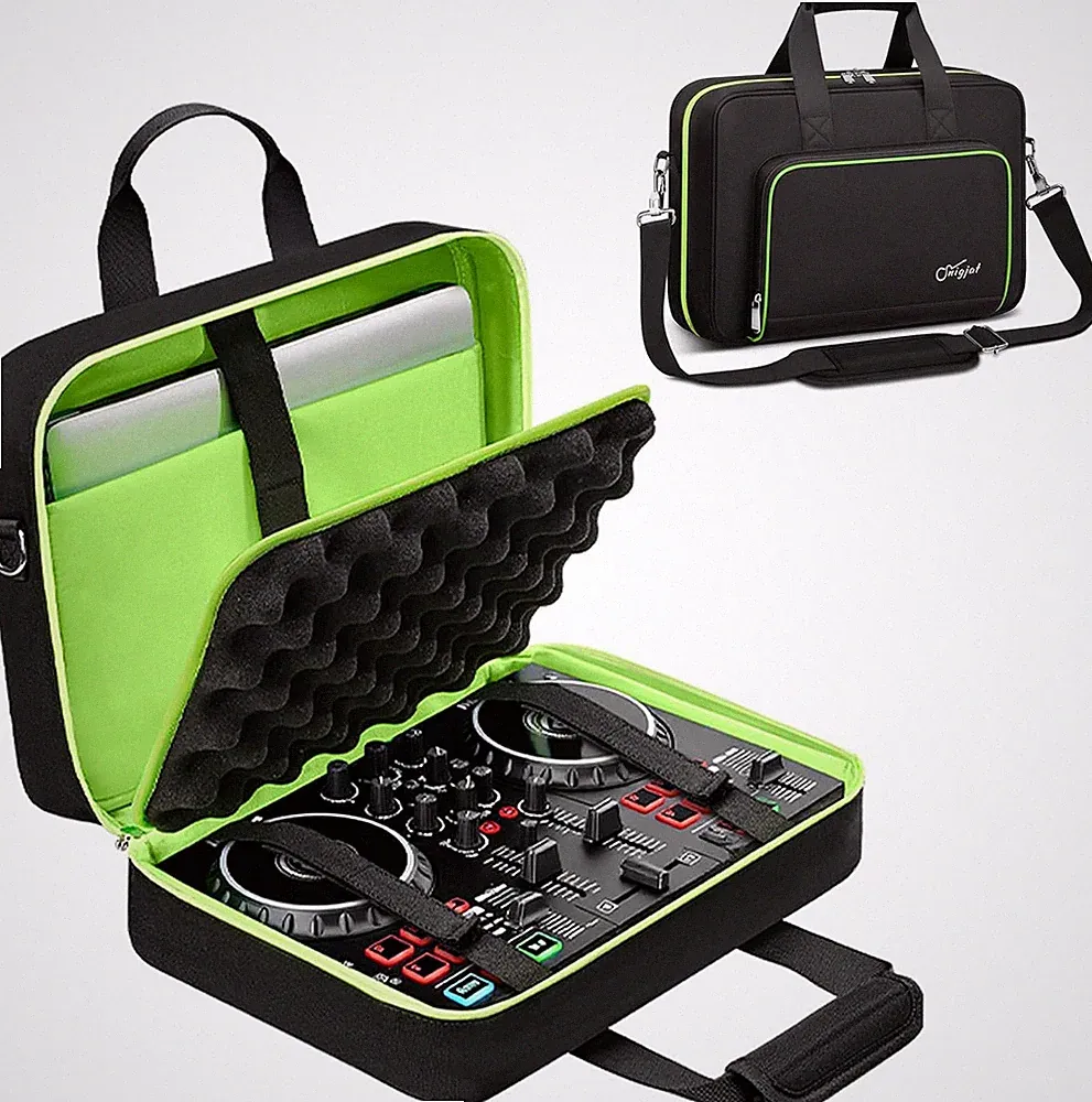 DJ Controller Case Compatible for Numark Party Mix II with 14" Laptop Compartmen