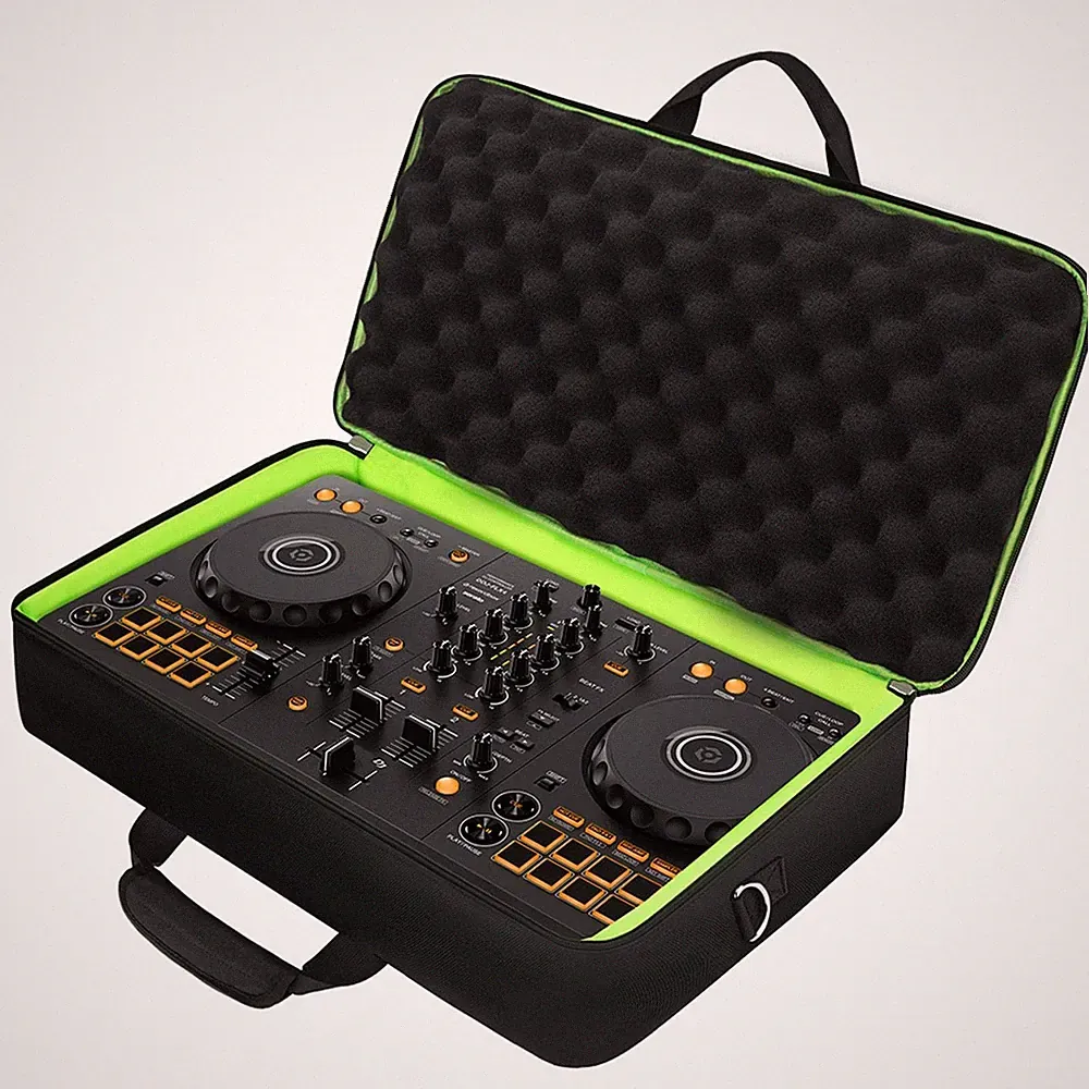 DJ Controller Case for DDJ FLX4, 400, REV1 - Durable, Portable with 2 Pockets