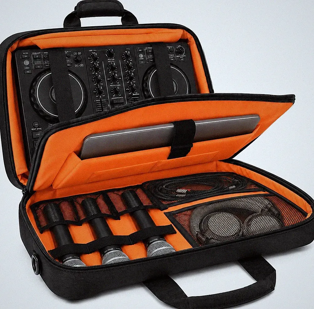 DJ Controller Case for DDJ-FLX4/REV1/400 with Laptop Compartment