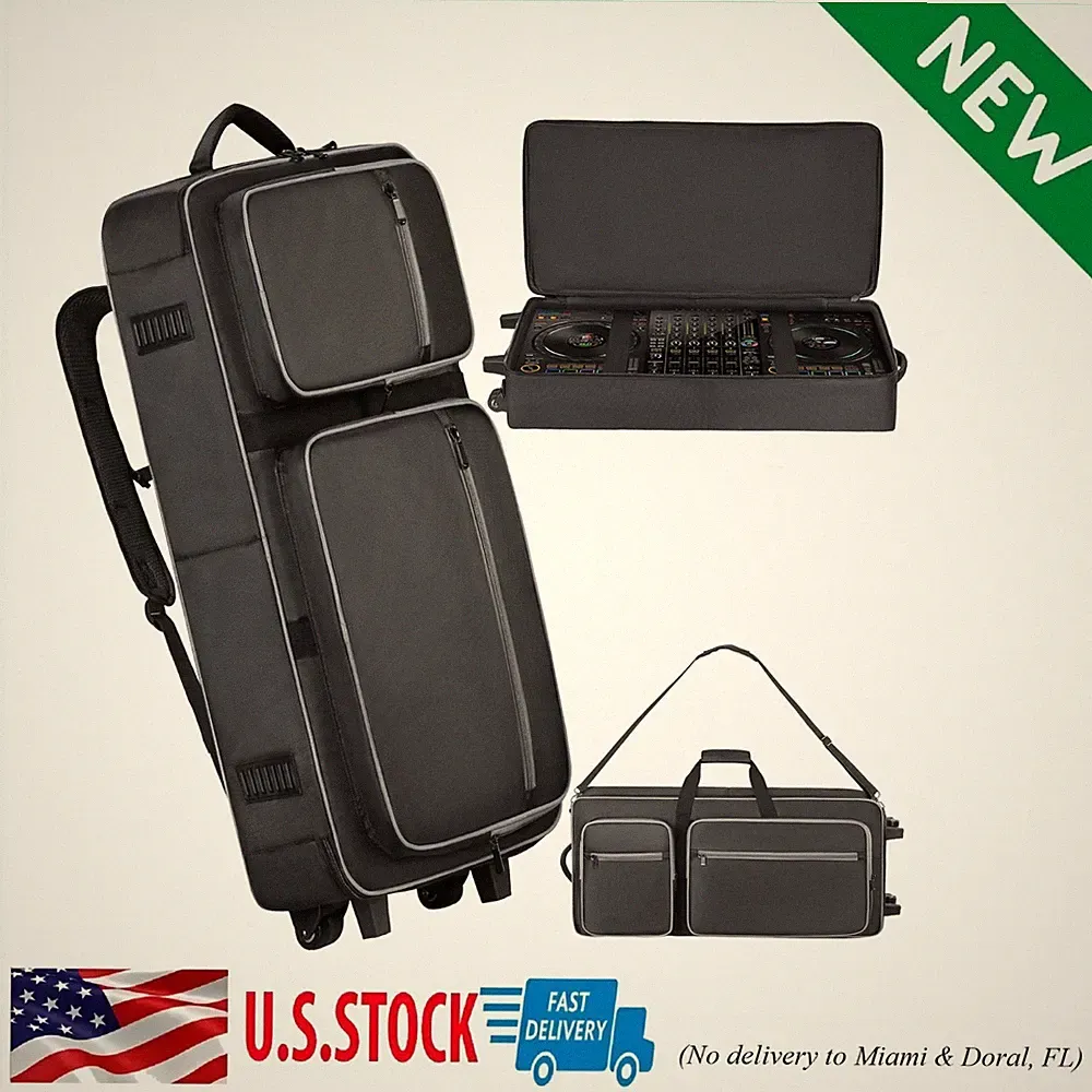 DJ Controller Case with Wheels Compatible with DDJ FLX10 / DDJ-GRV6 / 1000 / 100