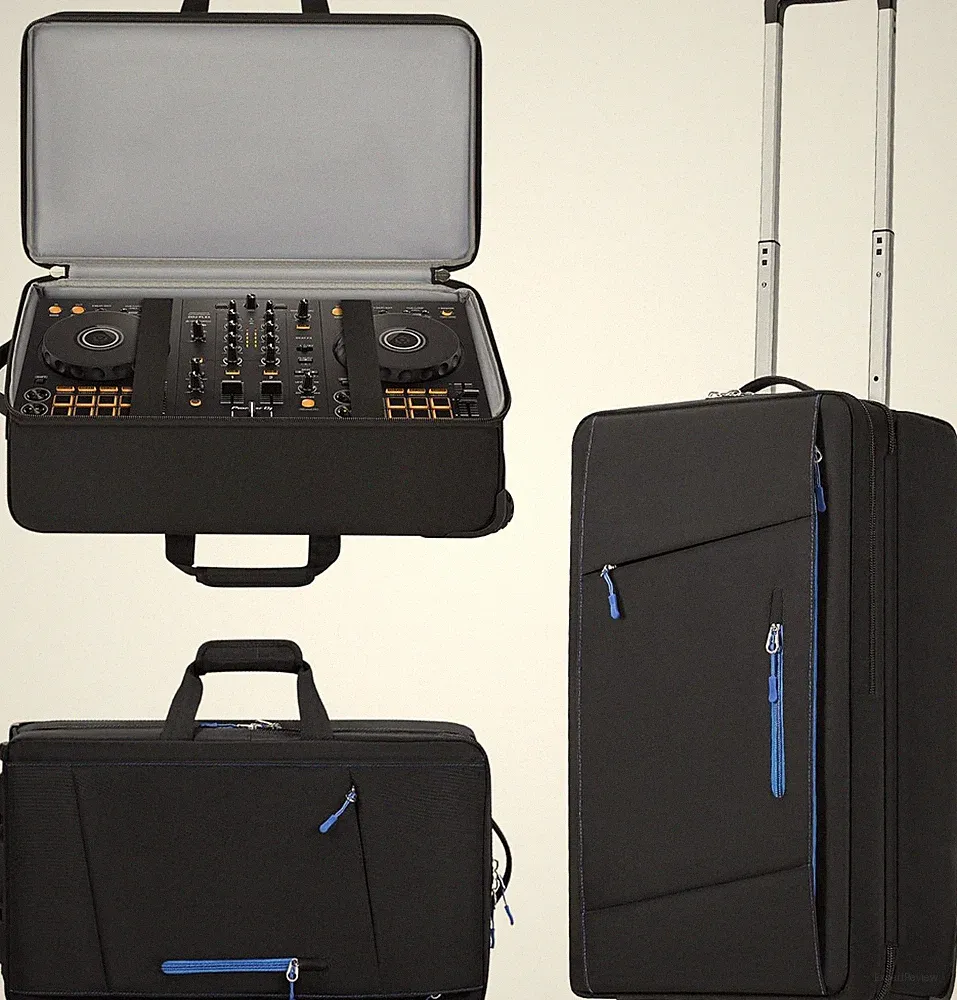 DJ Controller Case with Wheels, Rolling DJ Gig Bag for DJ, Music Producers