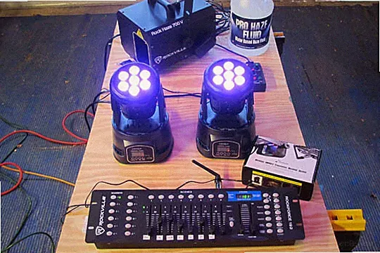 DJ controller / moving lights / Haze / DMX