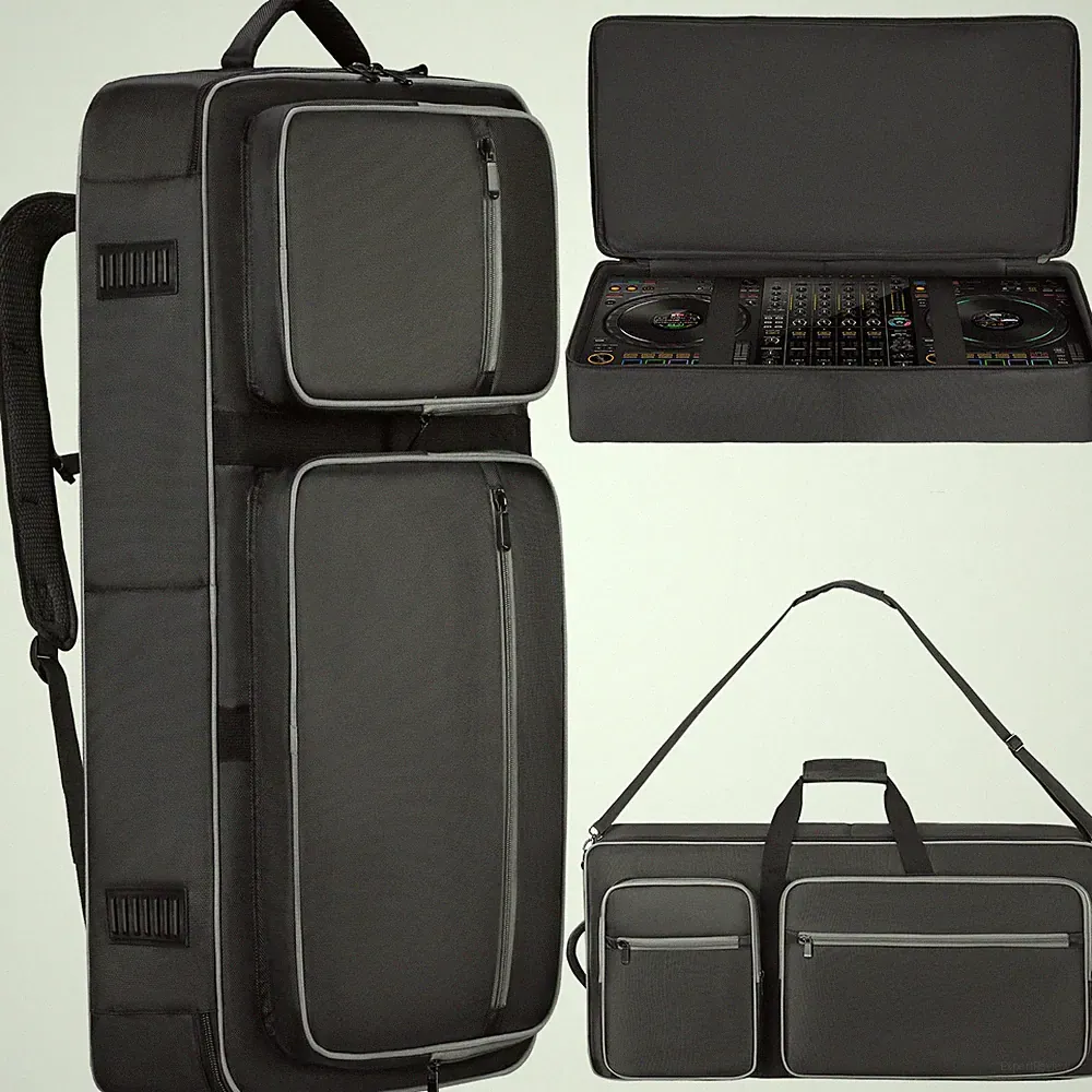 DJ Controller Soft Carry Bag Medium Padded Case with Storage Pockets