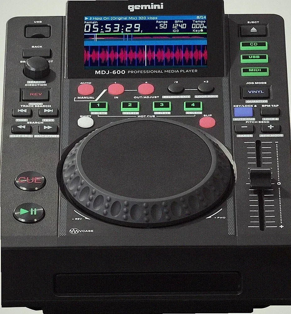 DJ Media Player CD USB MIDI Standalone Gemini MDJ-600