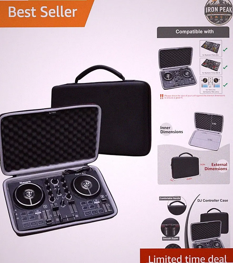 DJ Mixer Case, Black+Grey
