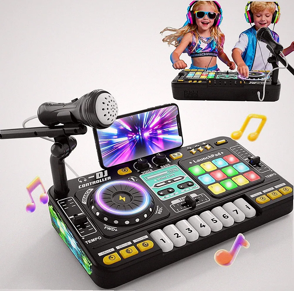 DJ Mixer Console DJ per Bambini 3-10 Anni DJ Controller DJ Mixer Strumenti Music