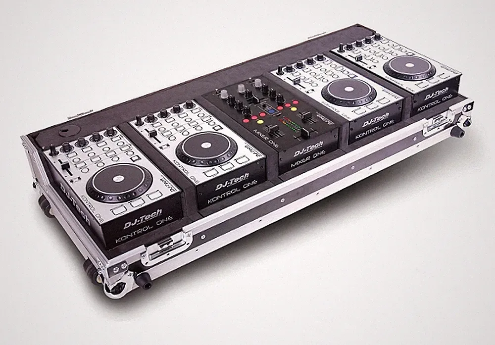 DJ-Tech Hybrid 101 DJ Controller - 4-Deck MIDI DJ Controller System with Case