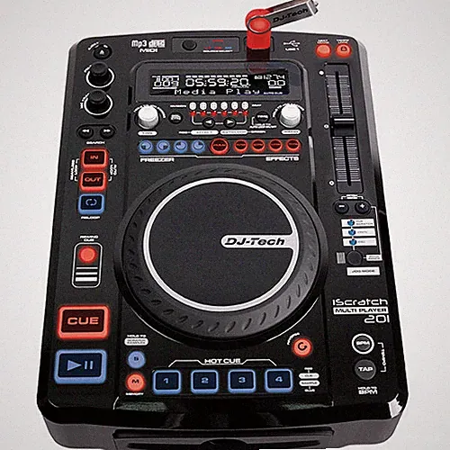 DJ Tech - iScratch201 - Pro DJ Controller CD MP3 USB Multi-Player