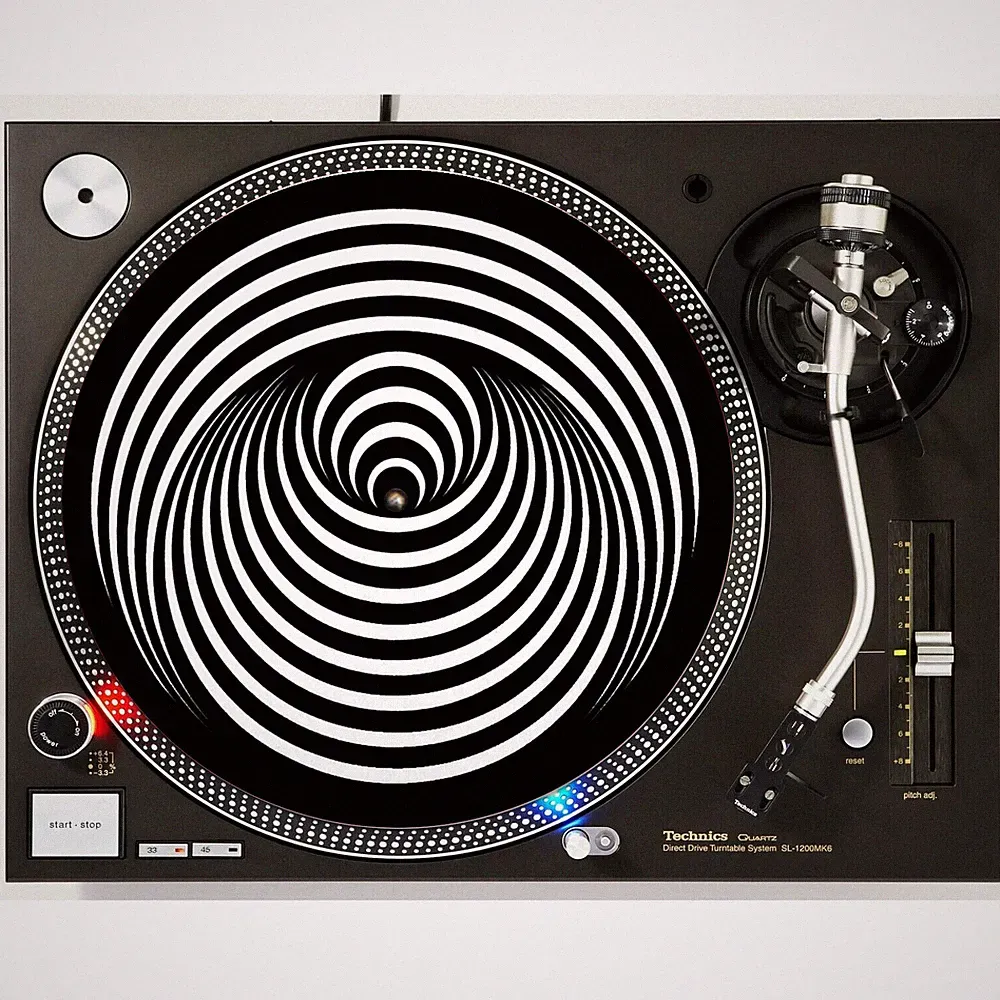DJ Vertigo OG Record Label Slipmat Turntable 12" LP Scratch Pad Audiophile x1