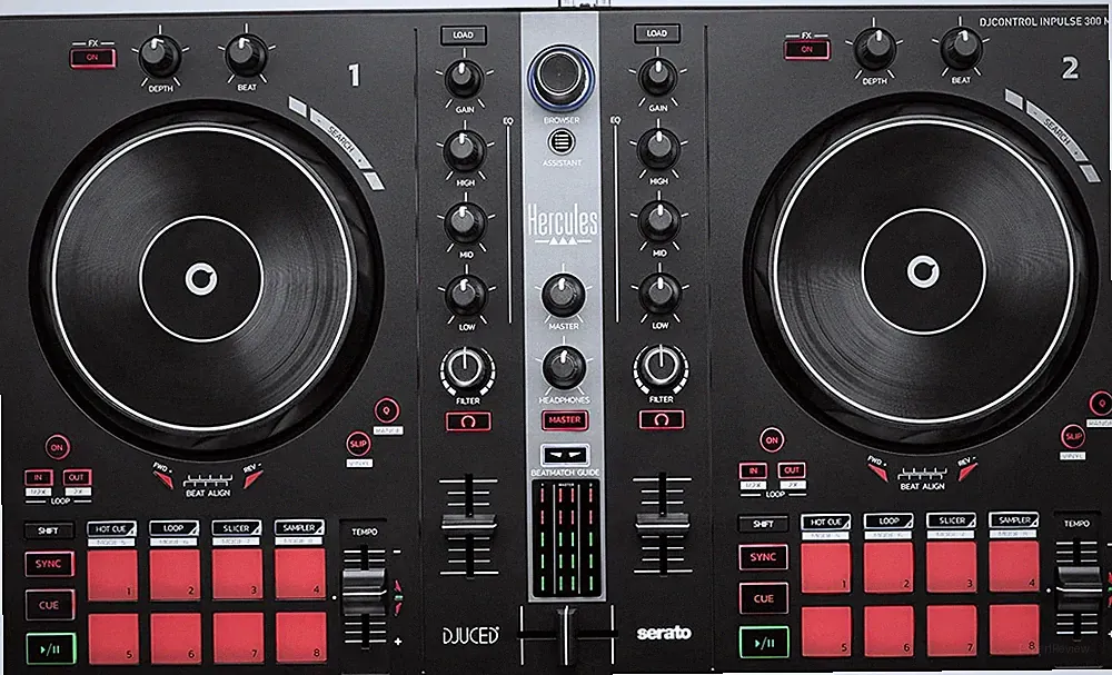Djcontrol Inpulse 300 MK2 USB DJ Controller – Beginner DJ Set, 2-Deck Mixer with
