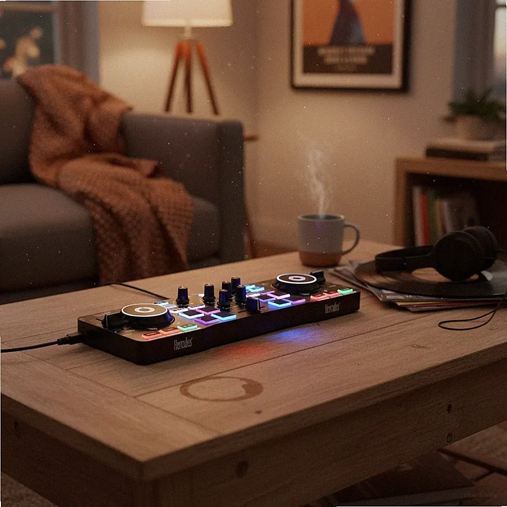 DJControl Starlight | Portable USB DJ Controller with Lighting Effects & Serato