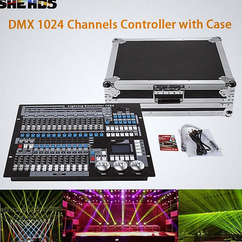 DMX 1024 Channels Controller Console With Case For Stage Lighting DJ equipment