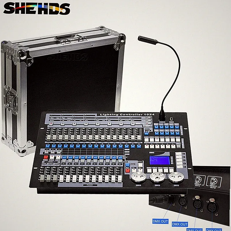 DMX 1024 channels Stage Lighting controller DJ console Equipment With Flightcase