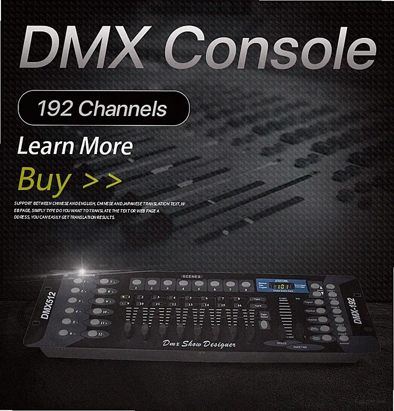 DMX 192 Channels Operator Console Controller for DJ Party Show Stage Lighting