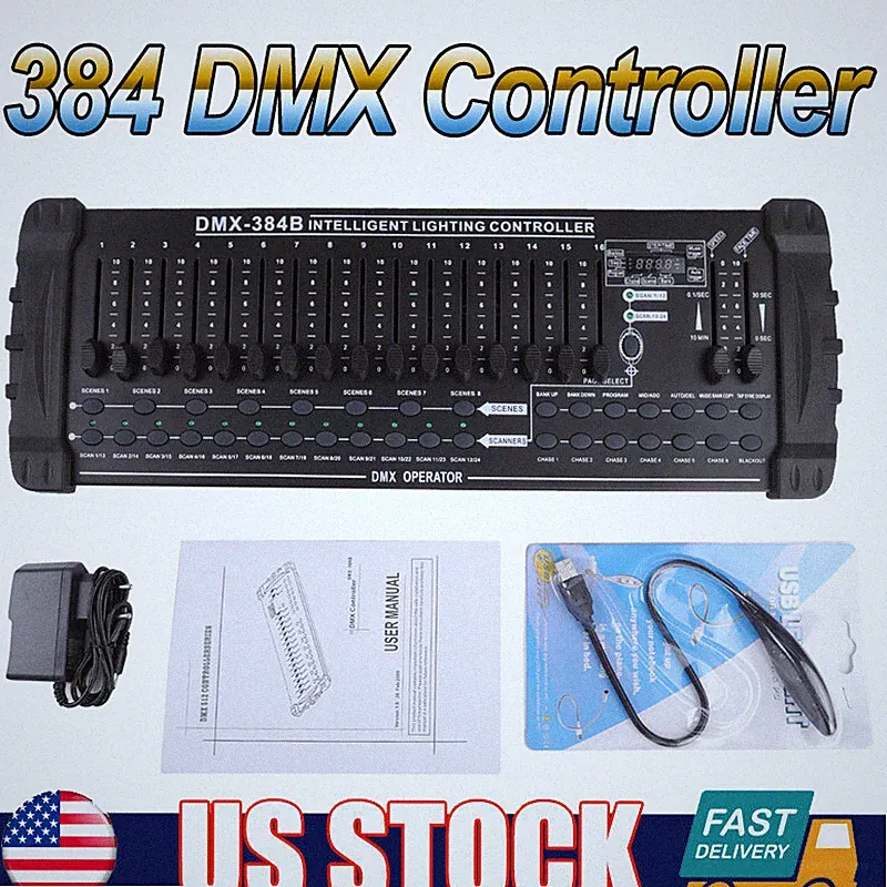 DMX 512 384Channels Operator Console Controller For Stage Lighting DJ Party
