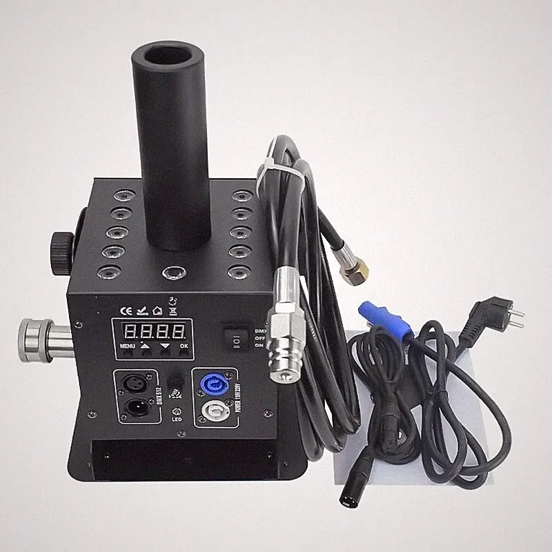 DMX Control CO2 Jet Fog Smoke Machine with 12x3W LED for Stage DJ Club Show