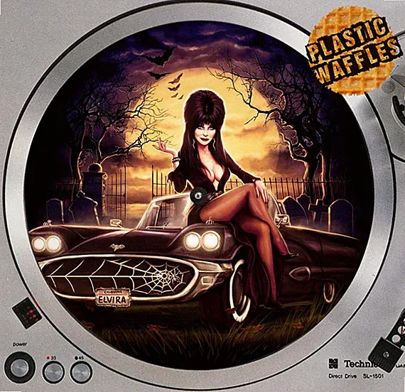 Elvira #1 Halloween Slipmat 12" LP Scratch Pad Slip Mat DJ Audiophile
