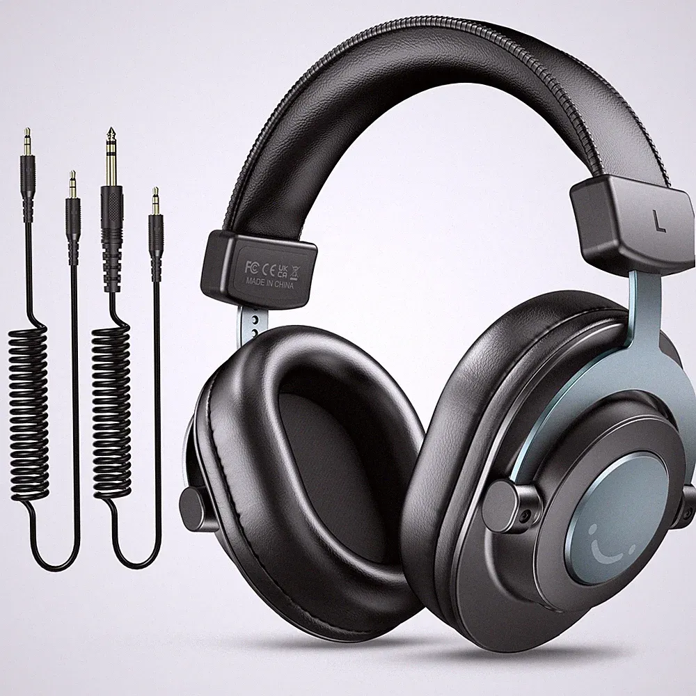 FIFINE Studio Monitor Headphones for Recording, Wired Headphones with 50mm Dr...