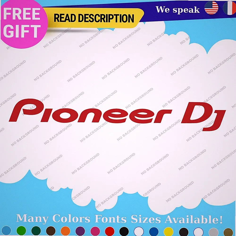 Fits Pioneer DJ Decal Sticker Vinyl Audio Stereo Dolby Speaker Amplifie Sound