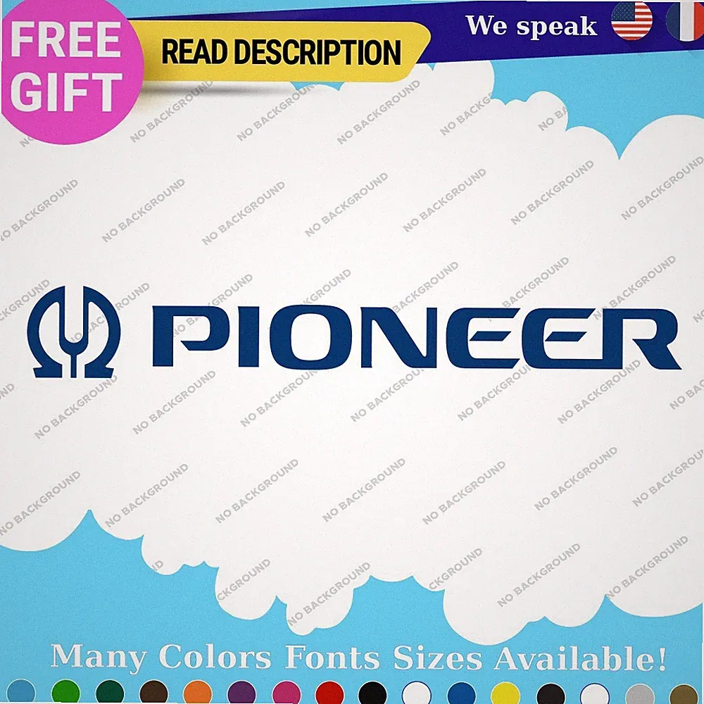 Fits Pioneer DJ Vinyl Stickesr Decals Audio Stereo Dolby Speaker Amplifie Sound