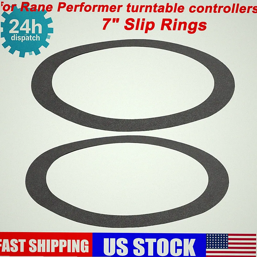 For Rane Performer Turntable Controllers Scratch Dj Slipmats Slip Rings 7" 2PCS