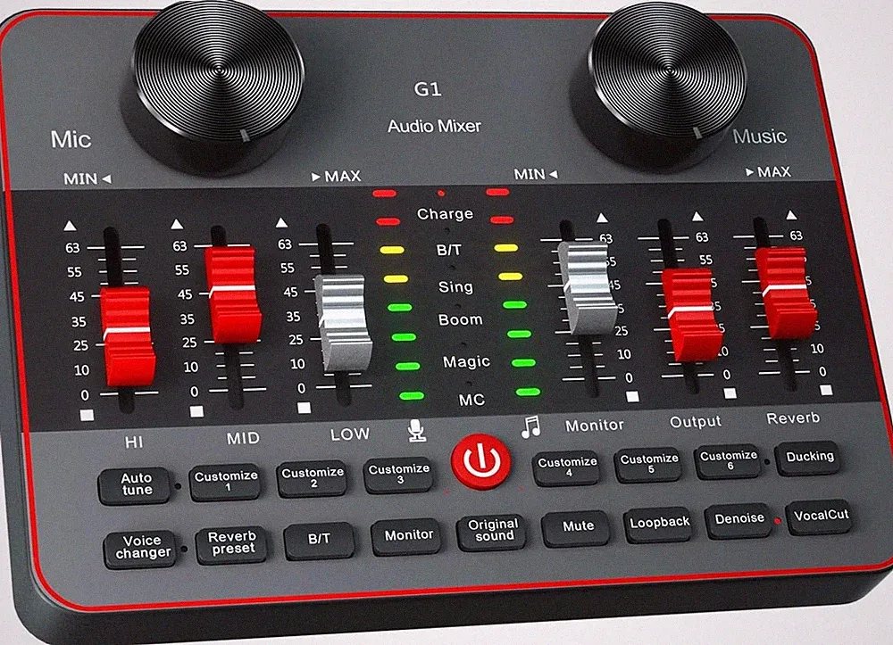 G1 Audio Mixer Kit for Live Streaming，Live Sound Card for Streaming，Audio Int...
