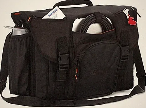 Gator Club Series DJ Messenger Bag with Bright Orange Interior Fits 19
