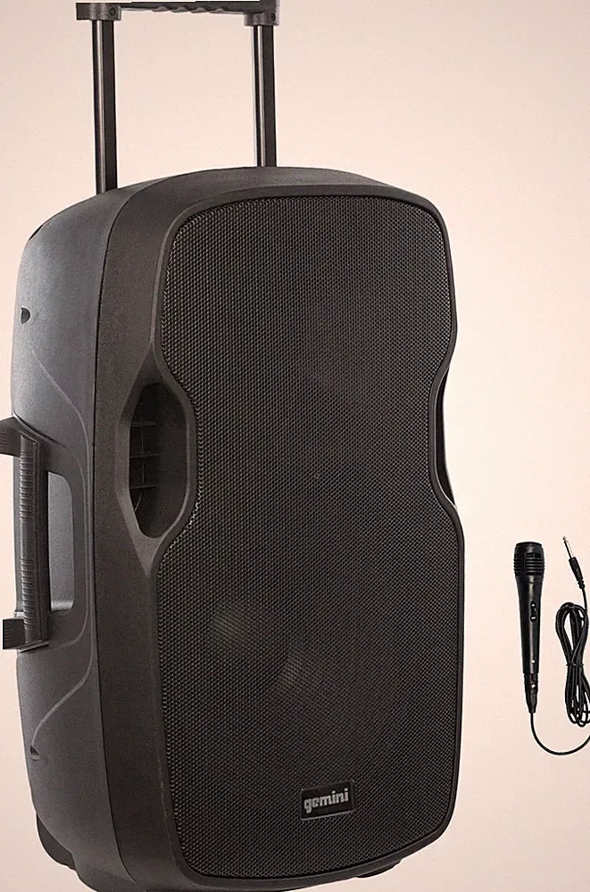 Gemini AS-15TOGO Mobile 15" PA system with Bluetooth wireless technology &...