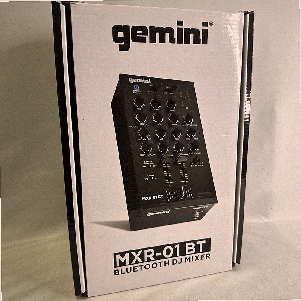 Gemini Audio Equipment MXR-01BT 2-Channel Professional Mixers Bluetooth Input DJ