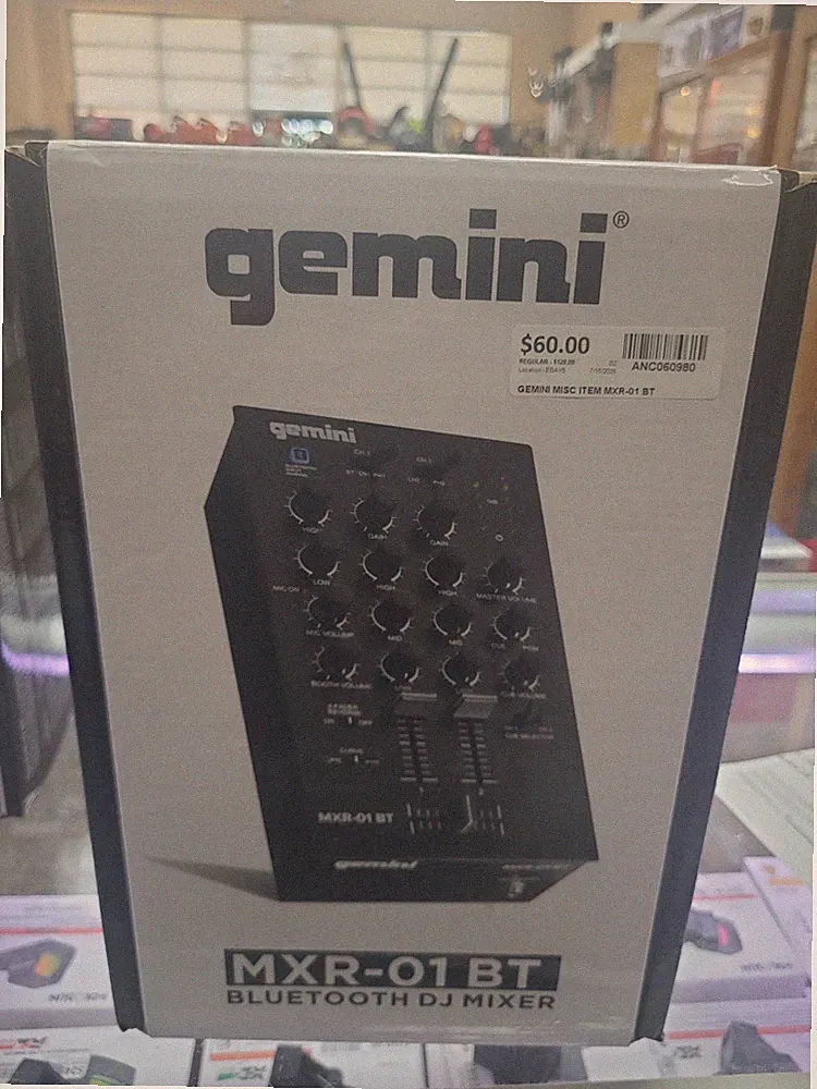 Gemini Audio Equipment MXR-01BT 2-Channel Professional Mixers Bluetooth Input DJ
