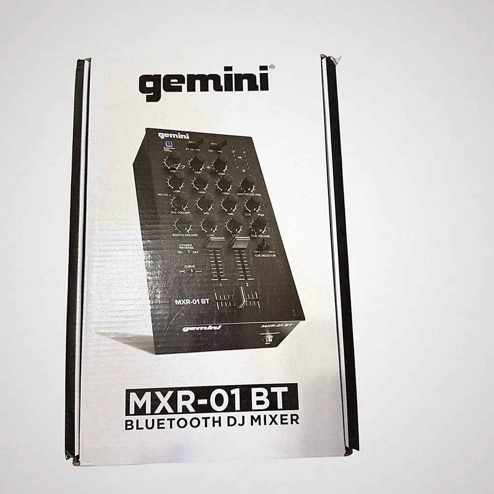 Gemini Compact 2 Channel Bluetooth DJ Mixer Audio Equipment MXR-01 BT