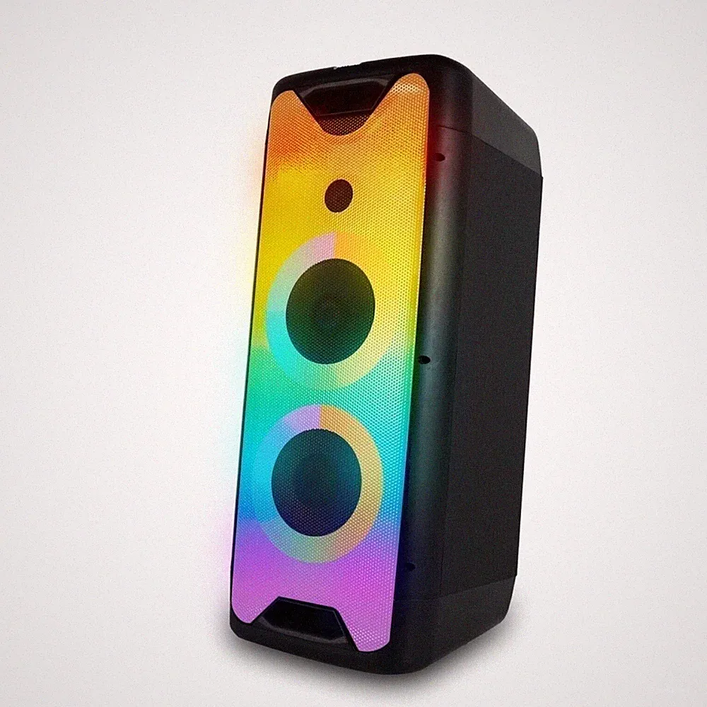 Gemini GLS-550 DJ Big Wireless Bluetooth LED Lights Party Speaker Mic Remote