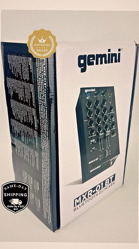Gemini MXR-01BT 2 Channel Bluetooth DJ Mixer