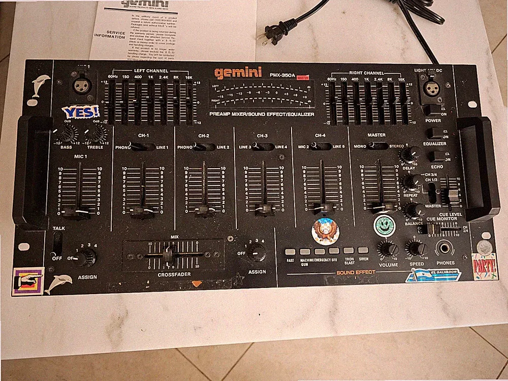 Gemini PMX-360A Preamp Mixer / Sound Effect / Equalizer. Pmx360a 360 a p m x