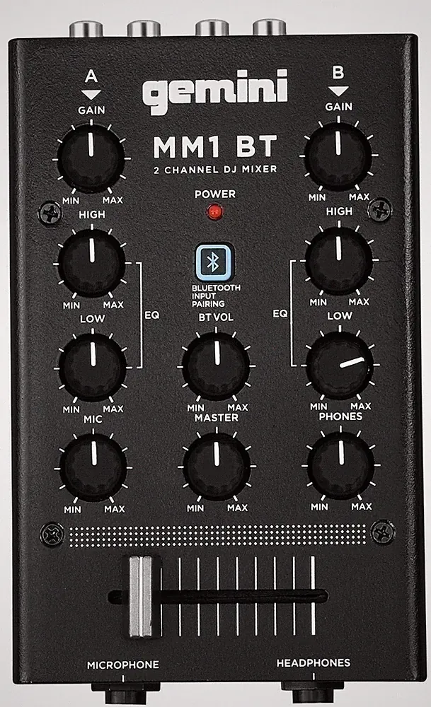 Gemini Pro Audio Equip 2 Channel Bluetooth Live Studio Mixers DJ