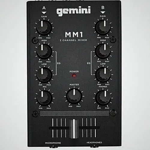 Gemini Pro Audio Equipment 2 Channel Podcast Live Studio Mini Sound Mixer DJ