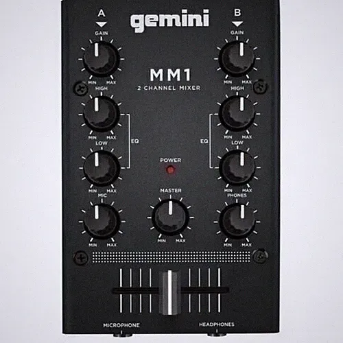 Gemini Pro Audio Equipment 2 Channel Podcast Live Studio Mini Sound Mixer DJ