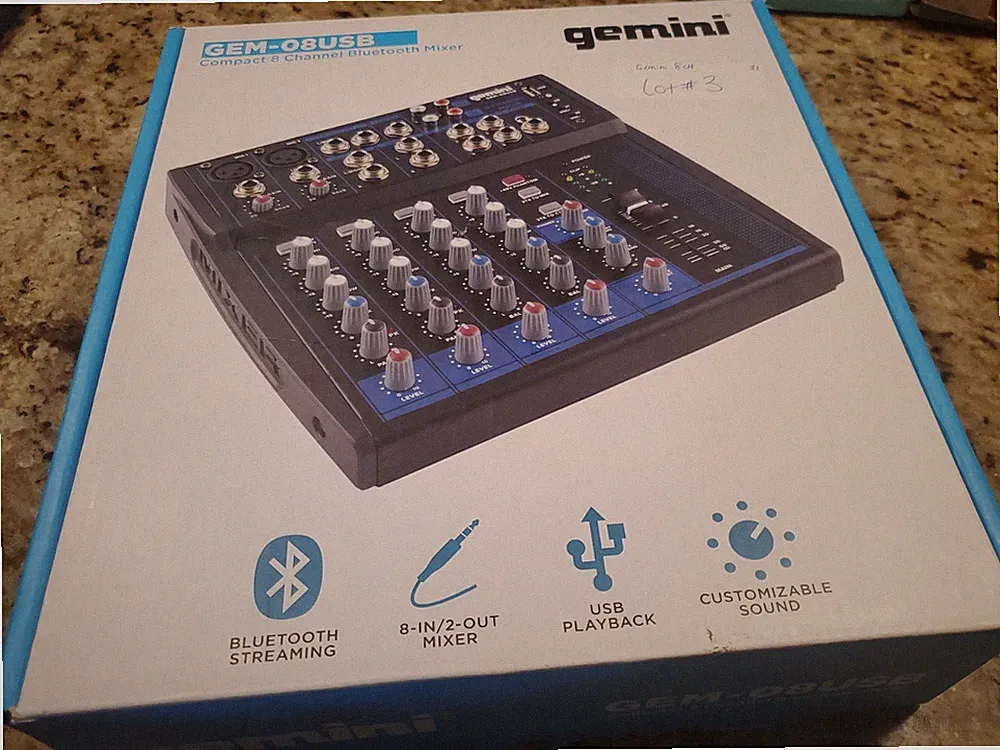 Gemini Pro Audio Equipment 8 Channels Live Studio Bluetooth Unpowered Mixers DJ