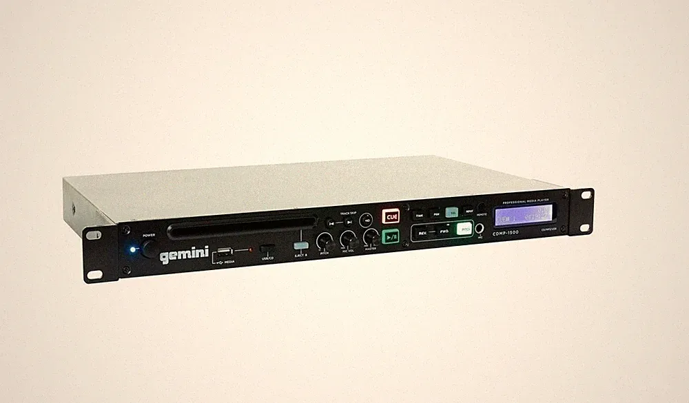 Gemini Pro DJ Audio Equipment Mountable Single Disc CD Media Player USB Input