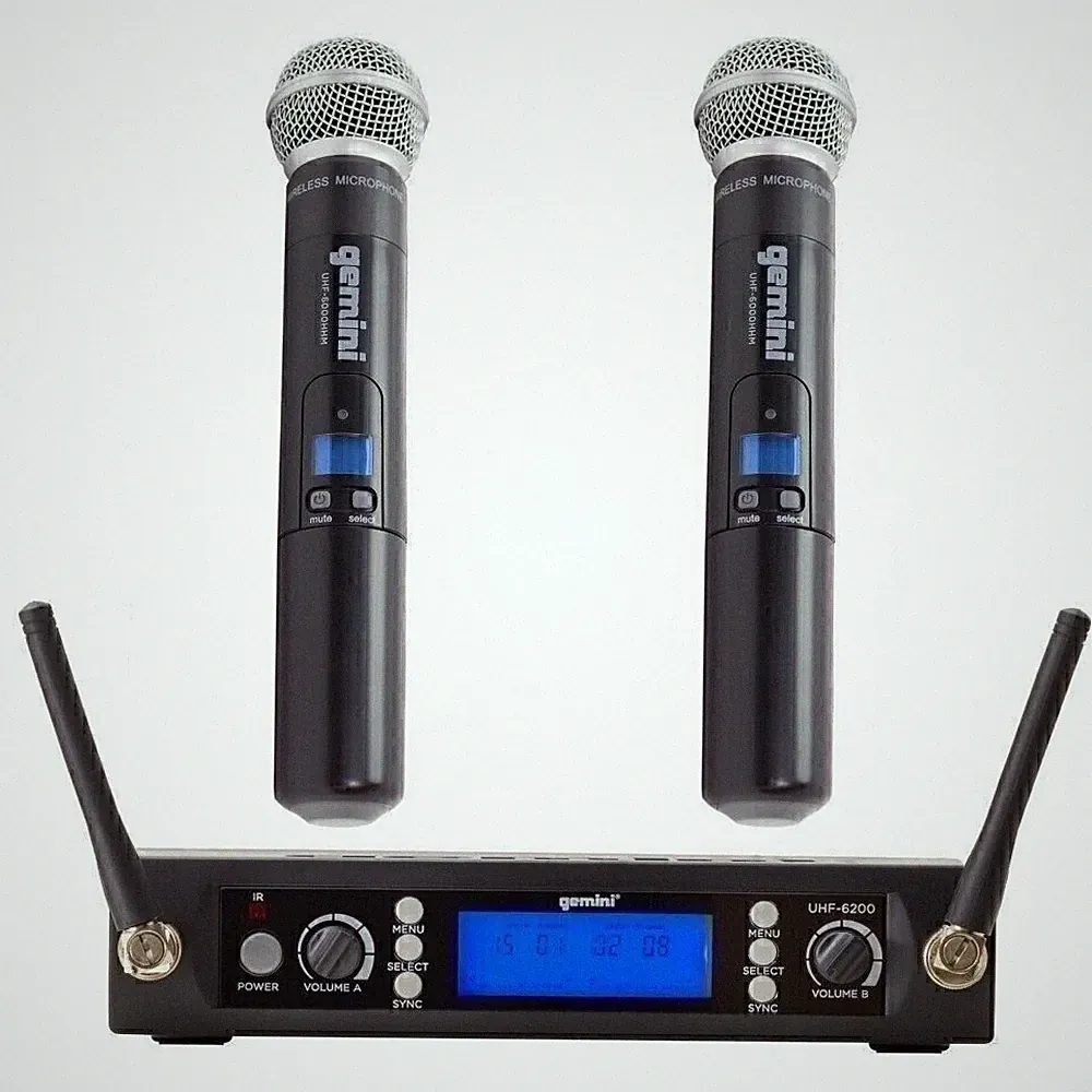Gemini Pro DJ Audio Gemini Pro DJ Audio Pair 2 Wireless Live PA Karaoke Micropho
