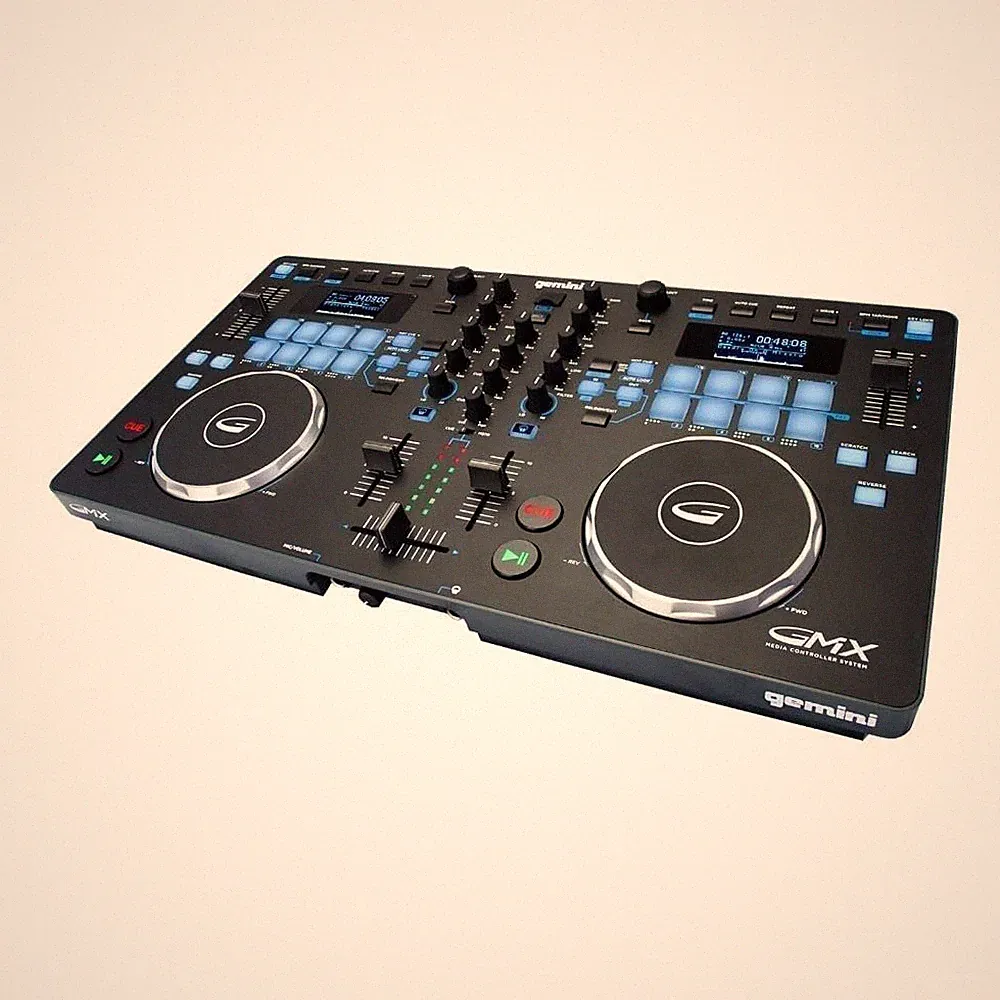 Gemini Professional DJ Audio Equipment MIDI Controller Dual Media Player