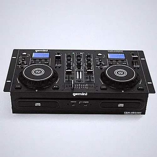 Gemini Sound CDM-4000BT: All-in-One DJ CD Player & Mixer Combo with Bluetooth...