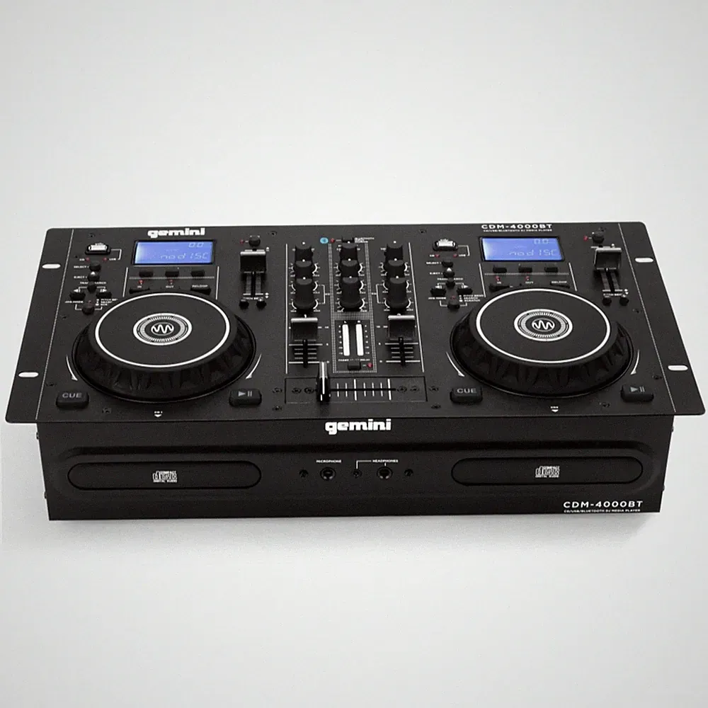 Gemini Sound CDM-4000BT: All-in-One DJ Standalone DJ CD Player & Mixer Combo...