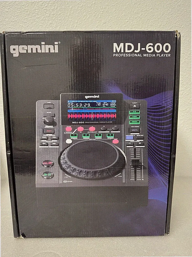 Gemini Sound MDJ-600: Professional CD & USB DJ Media Player with 4.3" Display