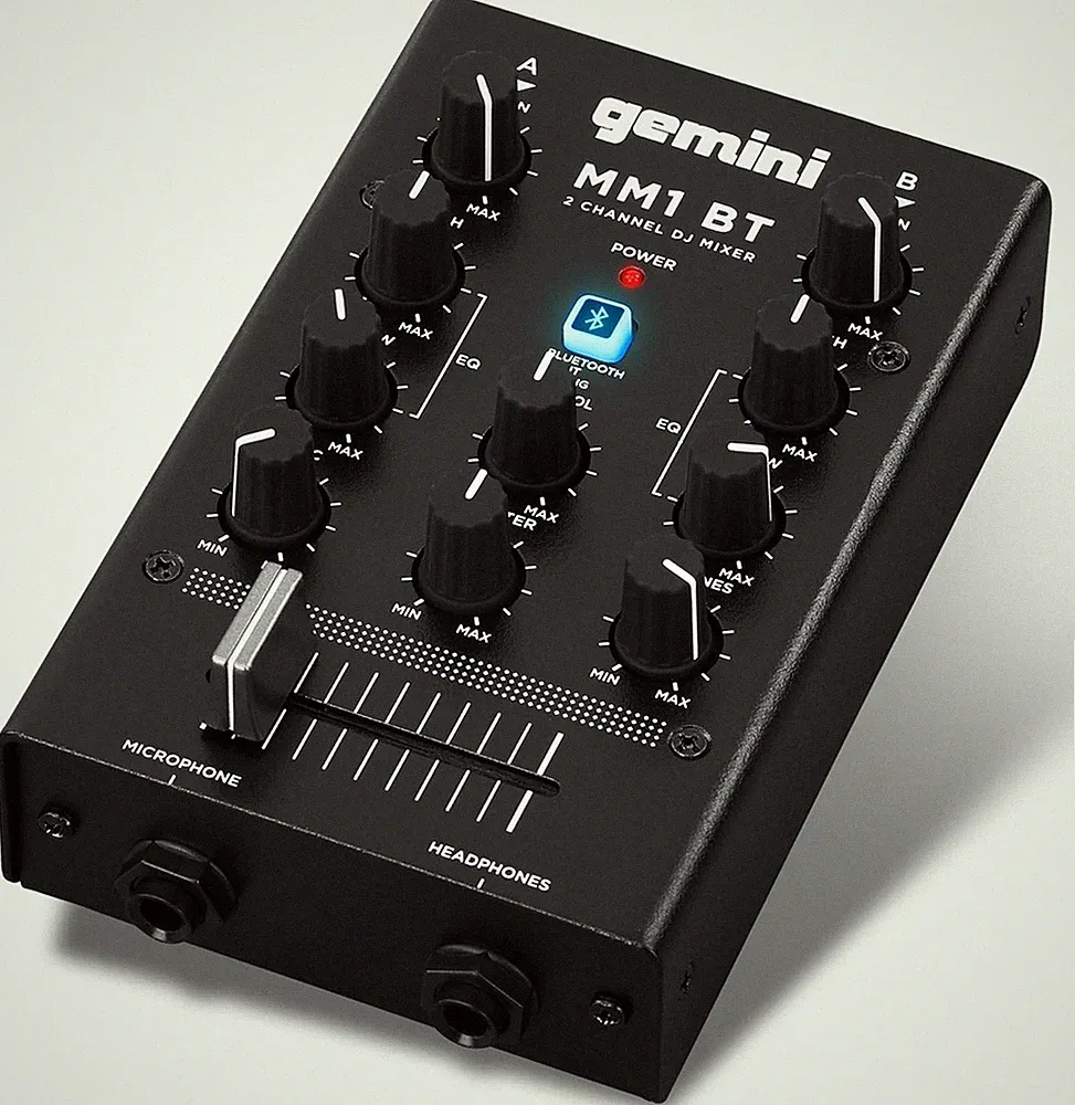 Gemini Sound MM1BT 2-Channel Bluetooth DJ Mixer
