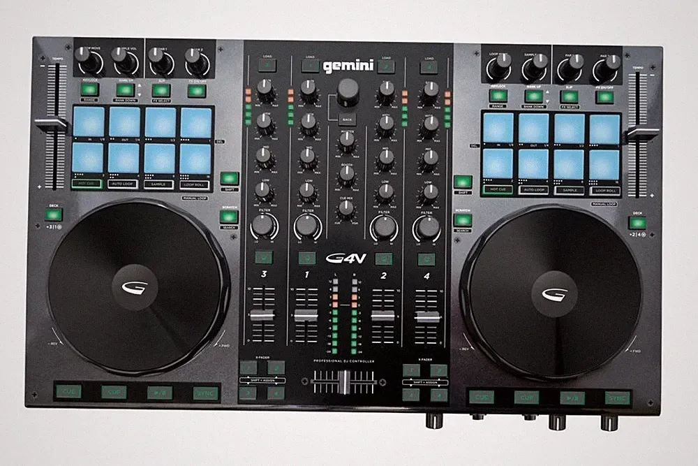 Gemini Virtual DJ Controller Four Channels w/Advanced Sampling Controls - G4V