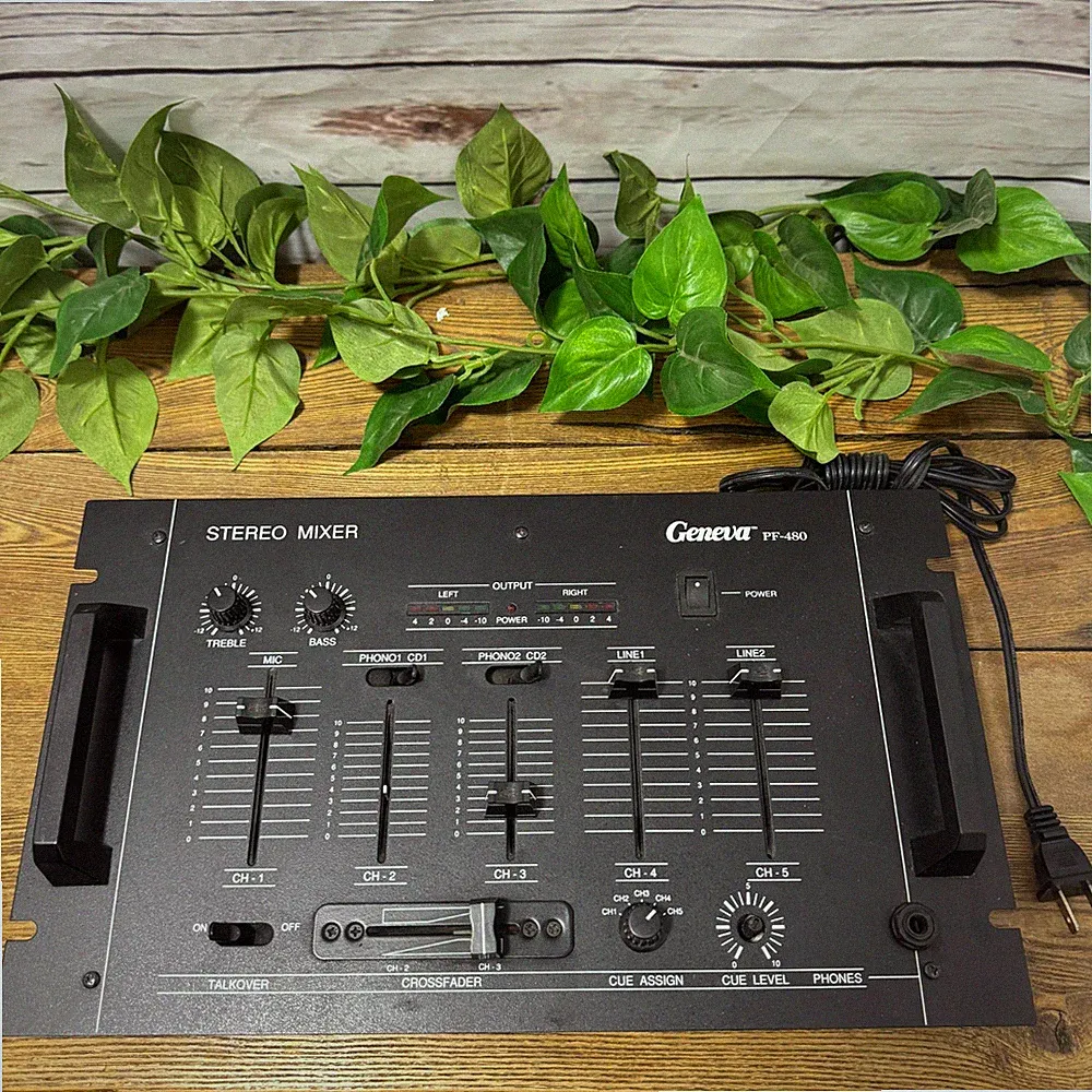 Geneva PF-480 Stereo Mixer DJ Rack Mount Mounted Mixing Board Tested Works Great