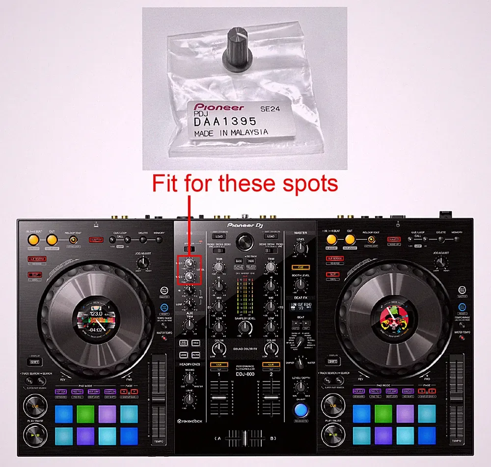GENUINE DAA1395 MIC LEVEL 1 2 Volume Knob Button Pioneer DJ Controller DDJ-800