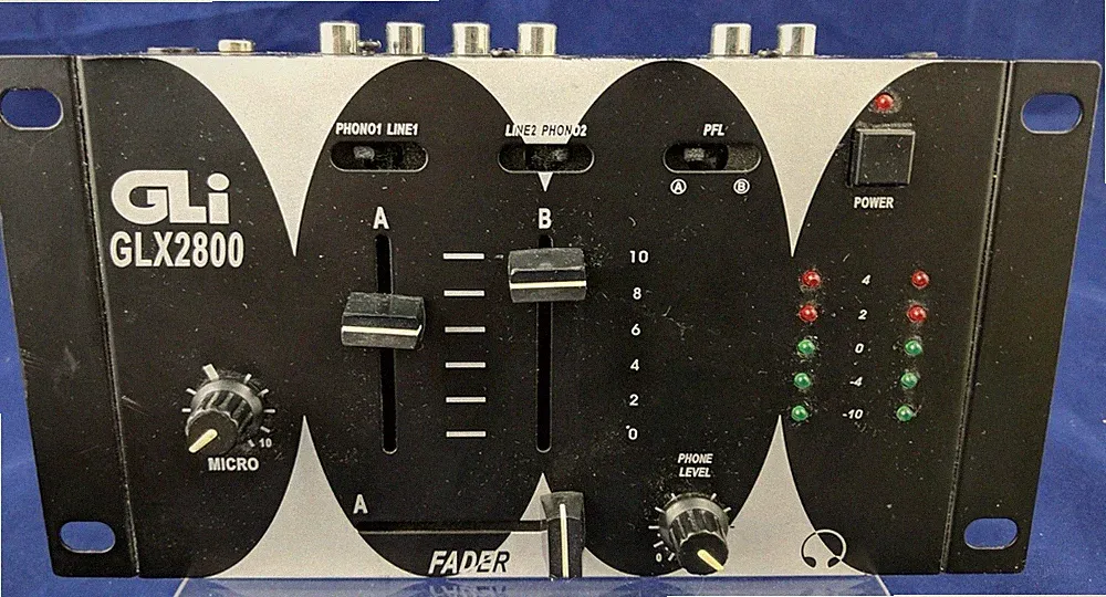 GLI Pro GLX-2800 2-Channel Stereo Audio Mixer DJ Equipment
